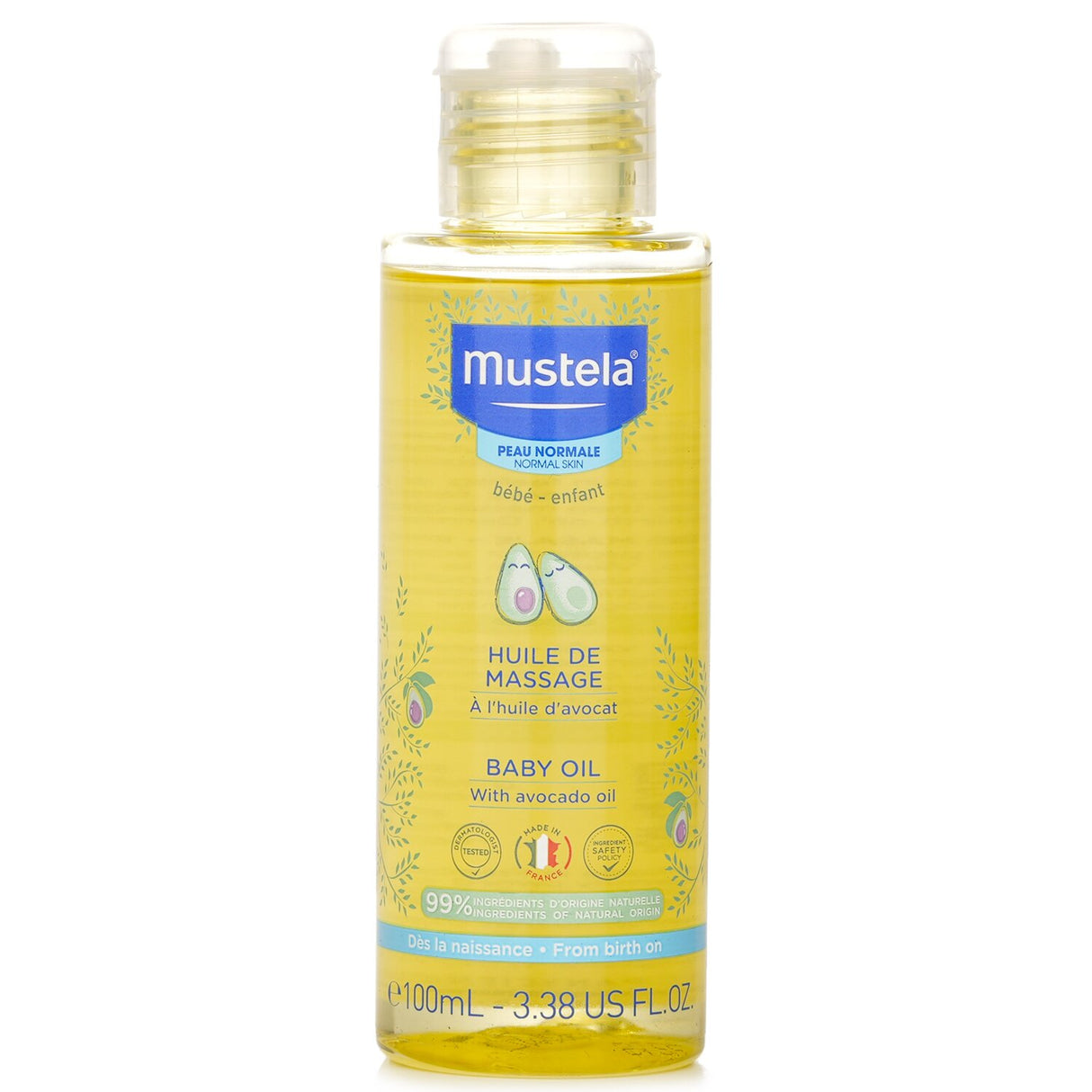 Mustela - Baby Oil (For Normal Skin) - 100ml/3.38oz