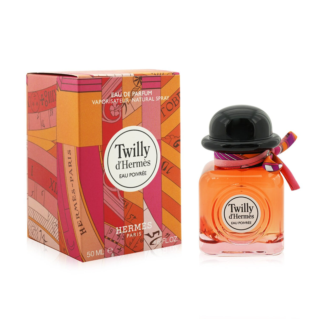 Hermes Twilly D'Hermes Eau Poivree 50ml features a spicy floral fragrance with pink pepper, rose, and patchouli notes.