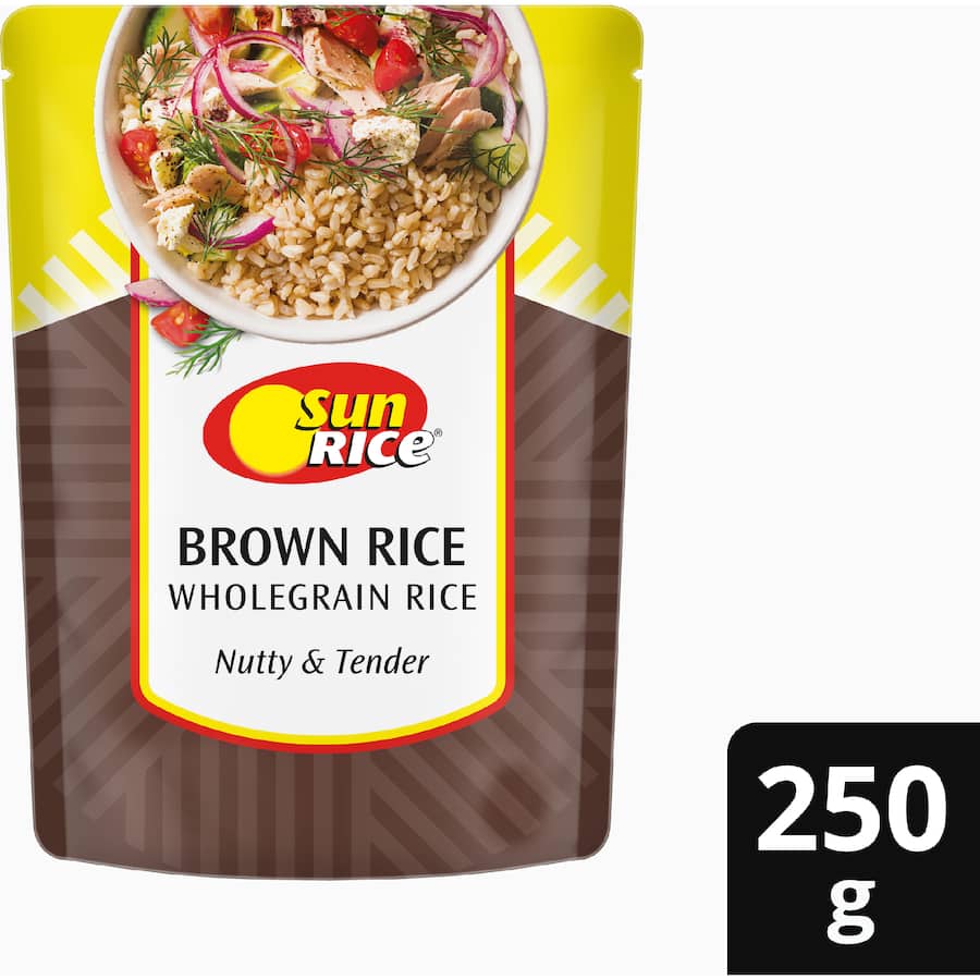 Sunrice Microwave Rice Brown Medium Grain Pouch 250g