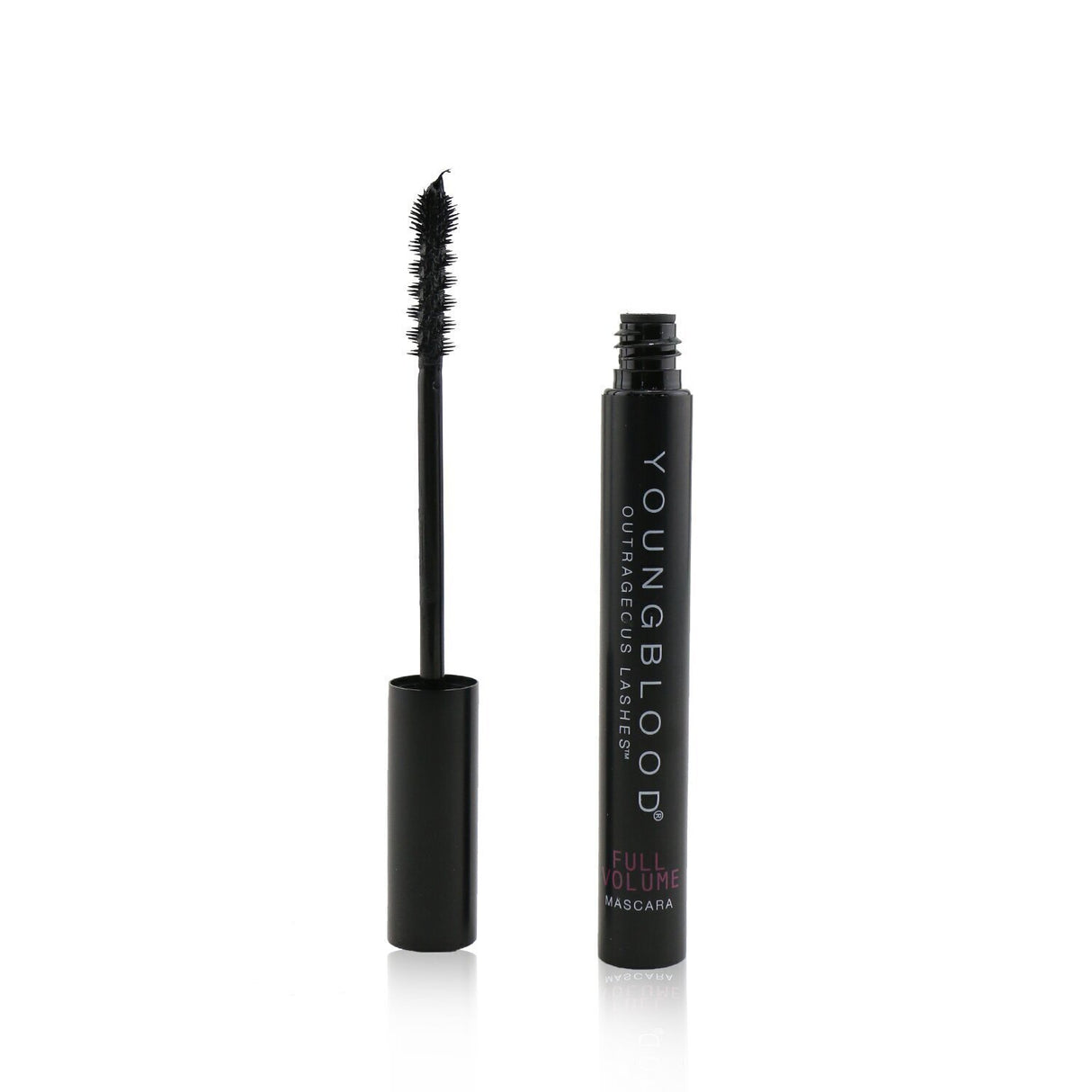 Youngblood Outrageous Lashes Full Volume Mascara enhances lashes with length, fullness, and a healthy finish, infused with Vitamin B.