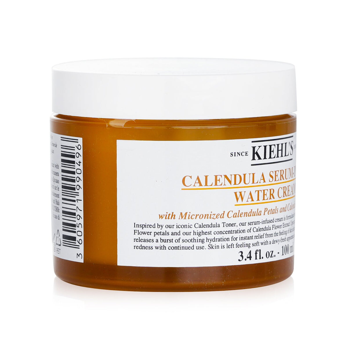 Kiehl's Calendula Serum-Infused Water Cream: lightweight moisturizer with hydrating Calendula and soothing Chamomile for radiant skin.