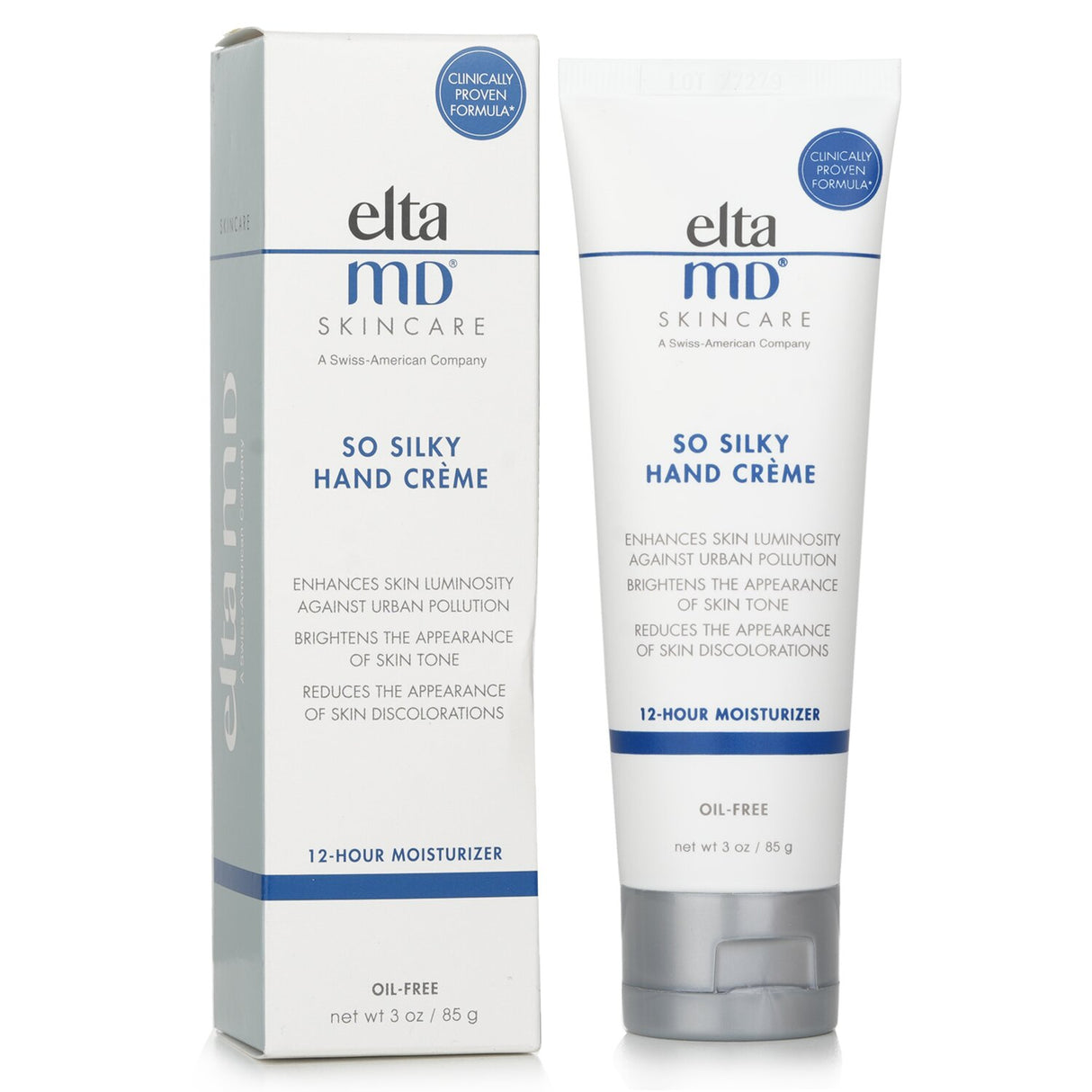 Luxurious EltaMD So Silky Hand Creme in a 85g tube, designed to deeply moisturize and nourish sensitive skin.