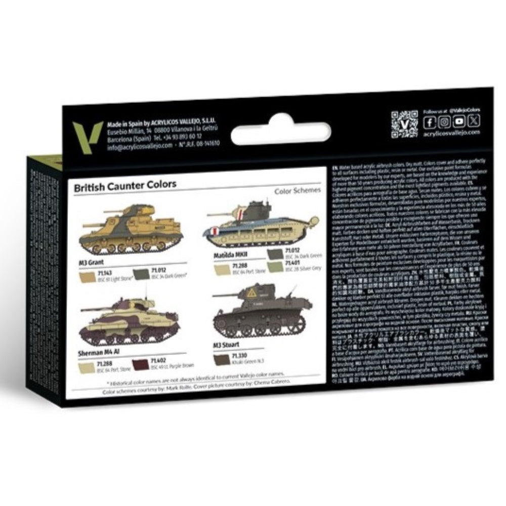 Vallejo - Model Air - British Caunter Colors 1940-1941 6 Colour Set