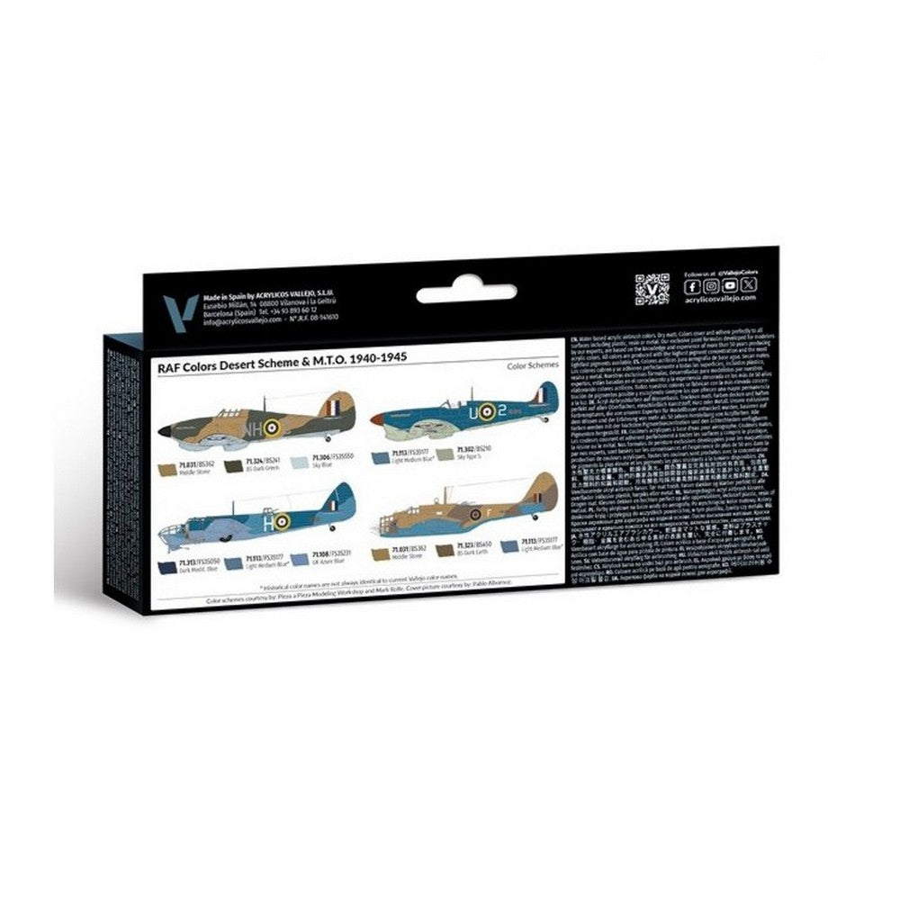 Vallejo - Model Air - Wwii Raf Desert 1940-1945 8 Colour Set