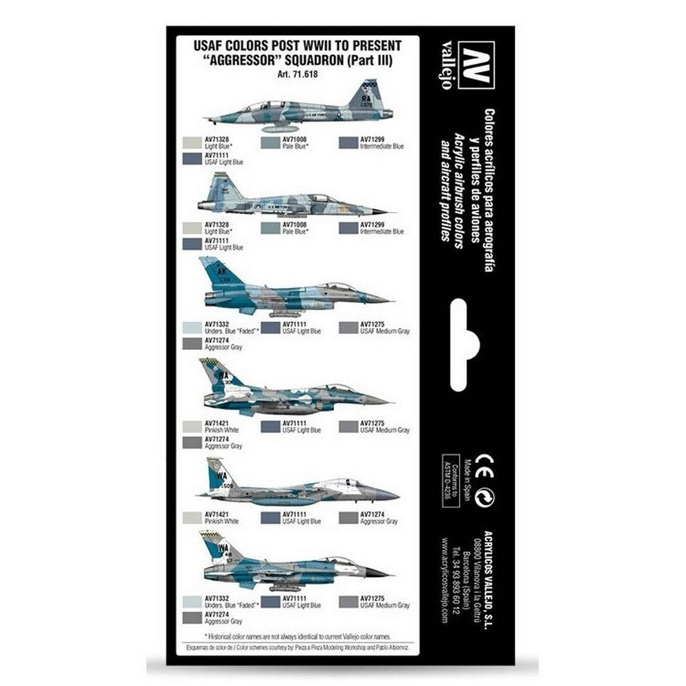 Vallejo - Model Air - Usaf - Present Aggressor Squadron Part Iii 8 Colour Set