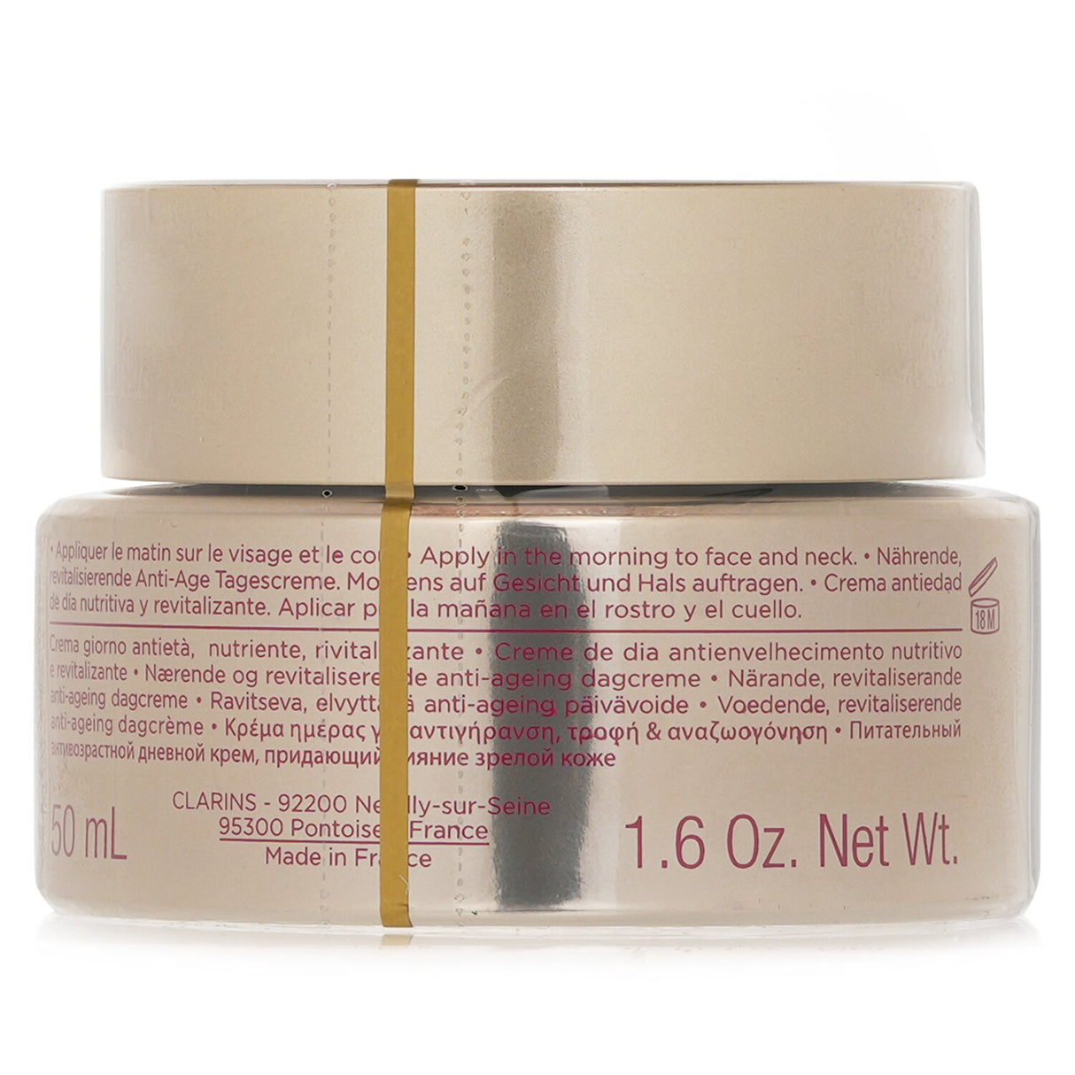 Clarins Nutri-Lumiere Jour day cream in 50ml, enriched with Horse Chestnut for nourishing hydration and age-defying benefits.