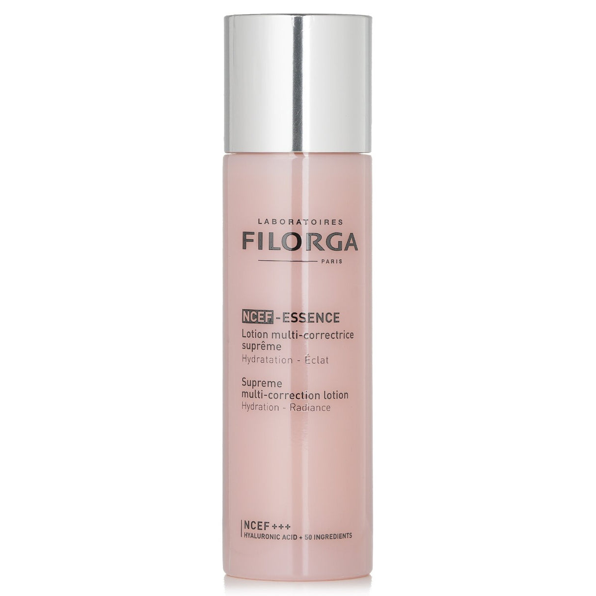 Filorga NCEF-Essence Supreme Multi-Correction Lotion in a 150ml bottle, revitalizing skin with hydration and anti-aging benefits.