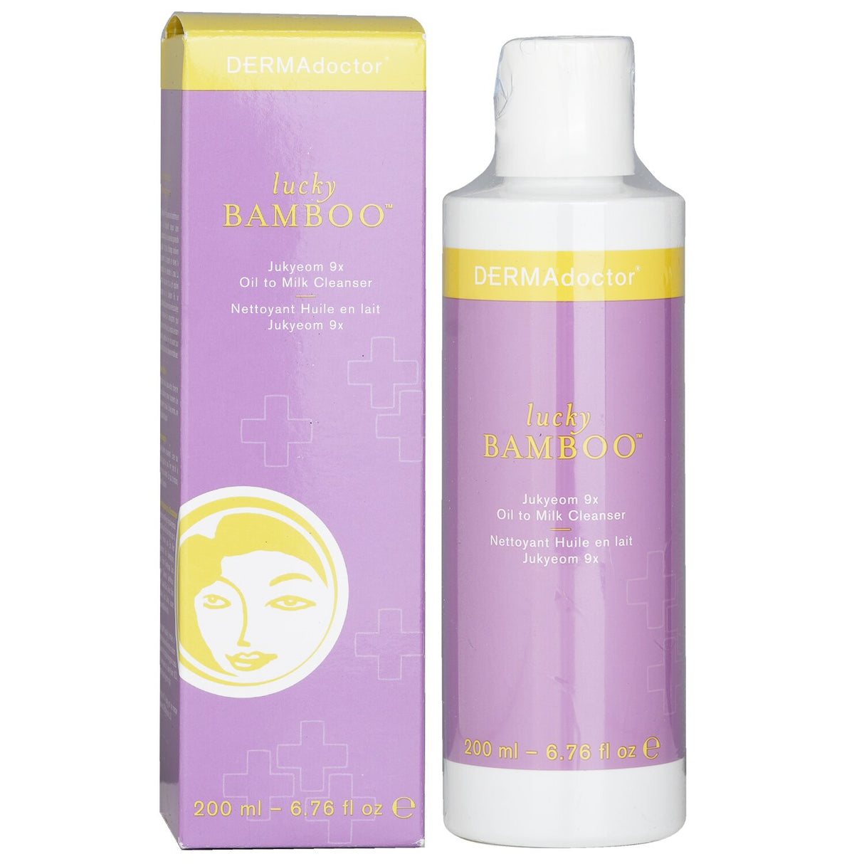 Gentle oil-to-milk facial cleanser transforms with water, enriched with jojoba, orange peel oils, and Jukyeom 9x for radiant skin.