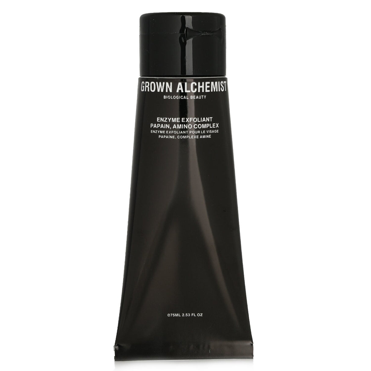 Grown Alchemist Enzyme Exfoliant in a 75ml tube, featuring Papain and Amino Complex for gentle, radiant skin renewal.