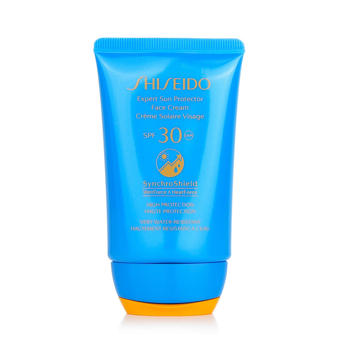 Shiseido Expert Sun Protector Face Cream SPF 30, a lightweight, water-resistant sunscreen for high sun protection.