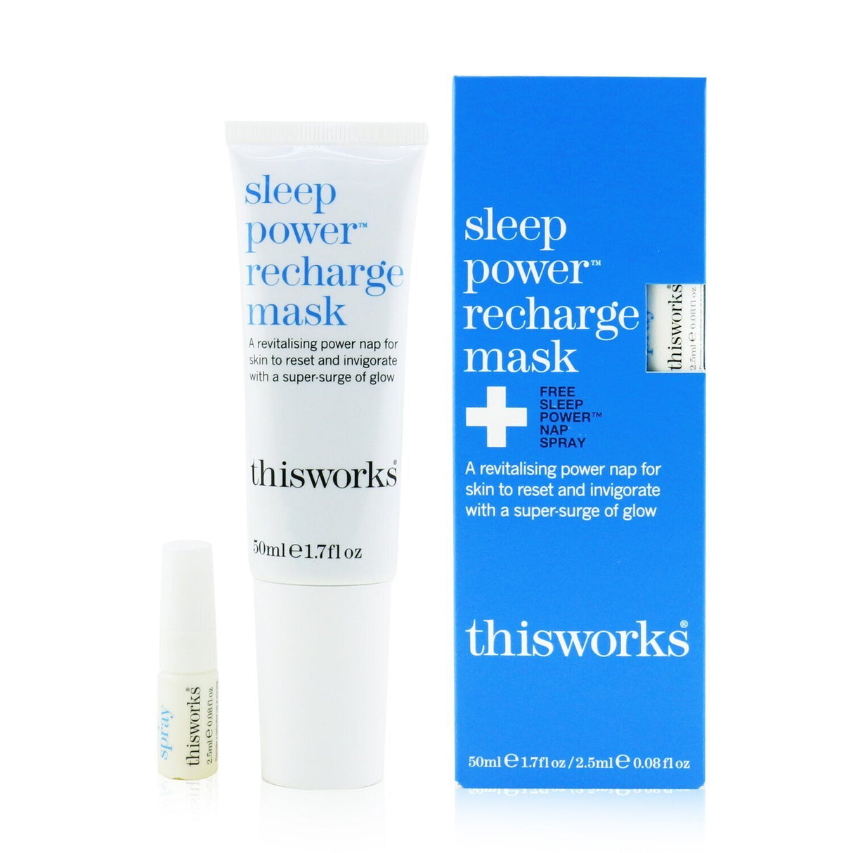 This Works Sleep Power Recharge Mask: 50ml rejuvenating facial mask enhances skin overnight for a radiant, smoother complexion.