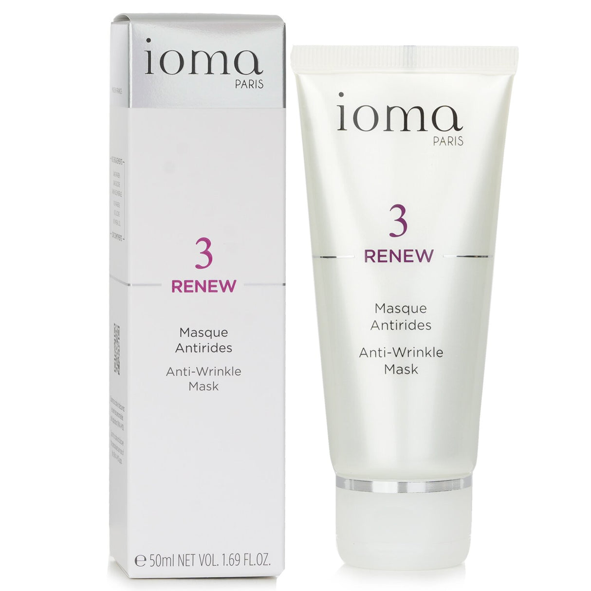 IOMA Renew Anti-Wrinkle Mask in 50ml, a creamy formula designed to smooth, firm, and brighten skin while reducing fine lines.