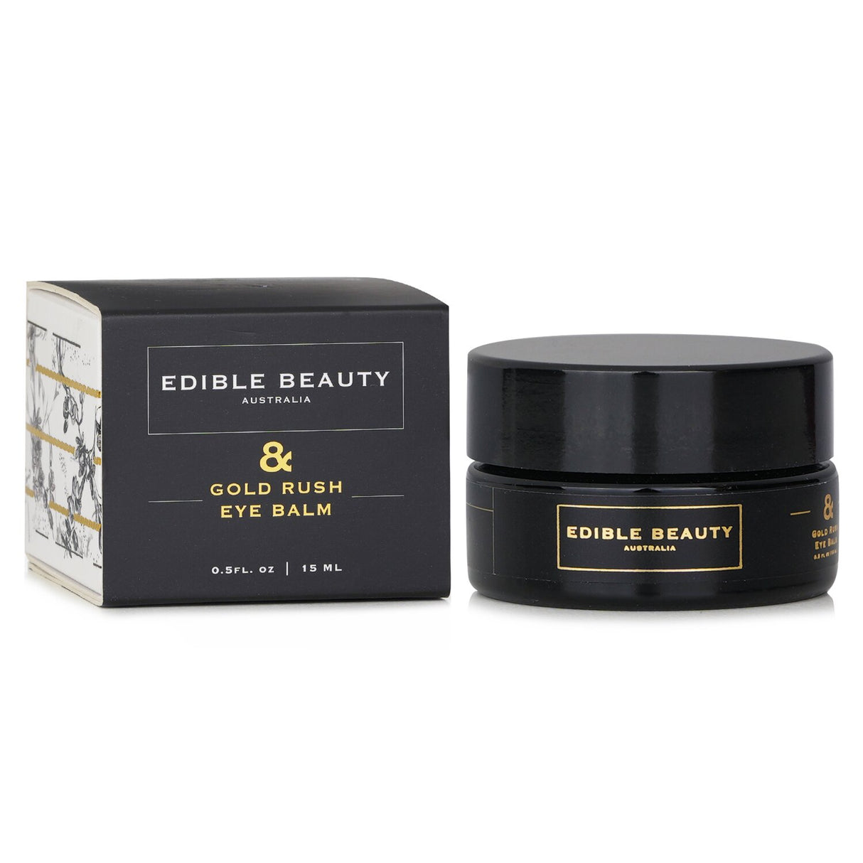 Luxurious 15ml eye balm infused with 24K Gold Leaf, fights dark circles, hydrates, and rejuvenates the delicate eye area.