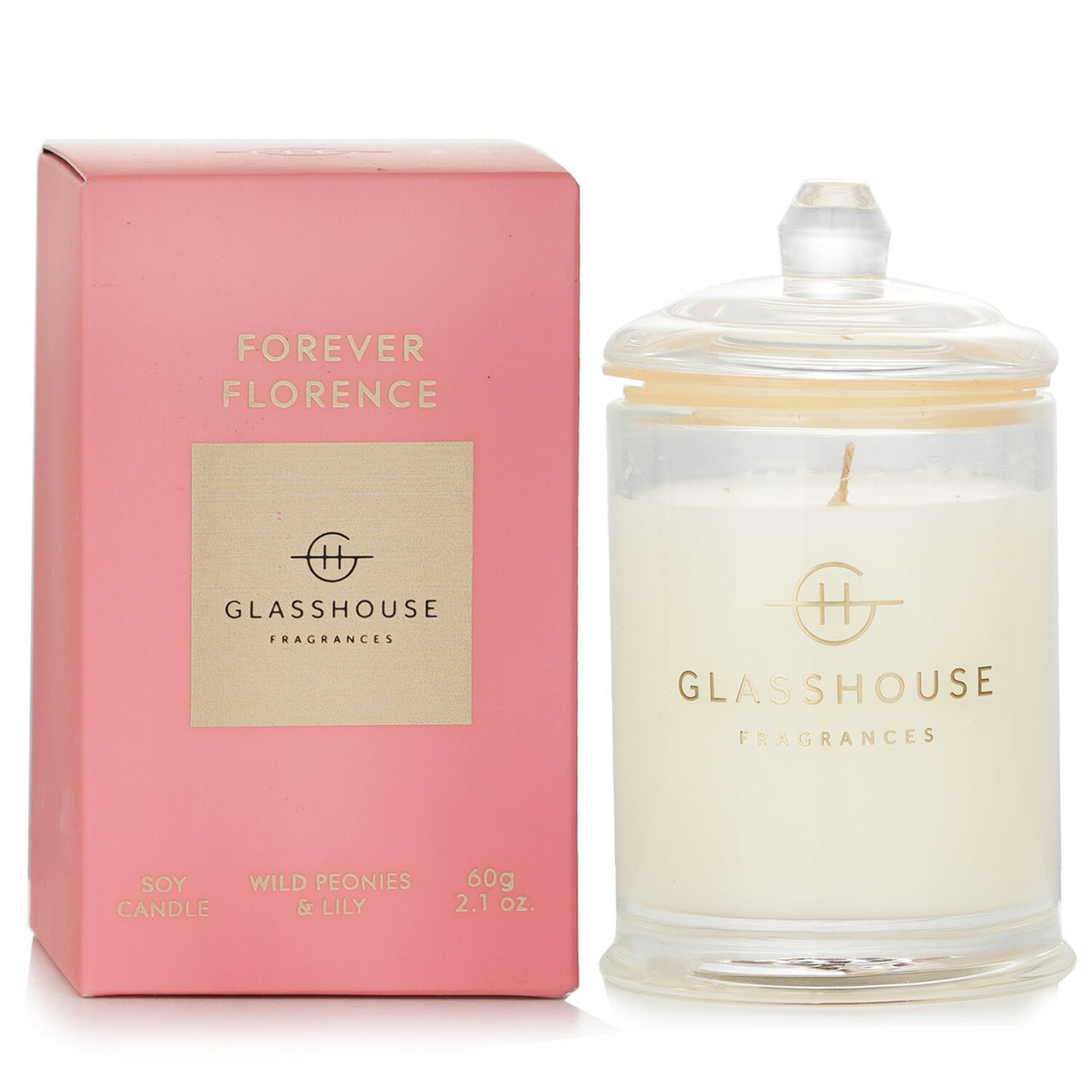 Glasshouse - Triple Scented Soy Candle - Forever Florence (Wild Peonies & Lily)