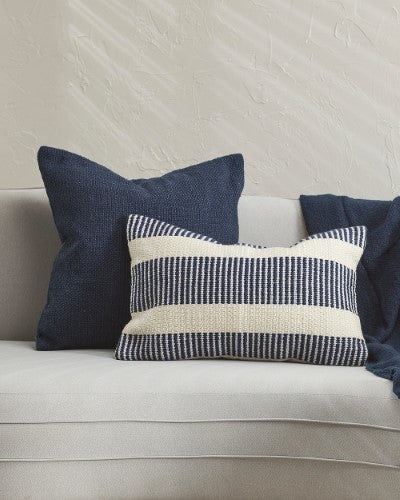 Cushion - Micah Navy (35 x 55cm) - OLLO