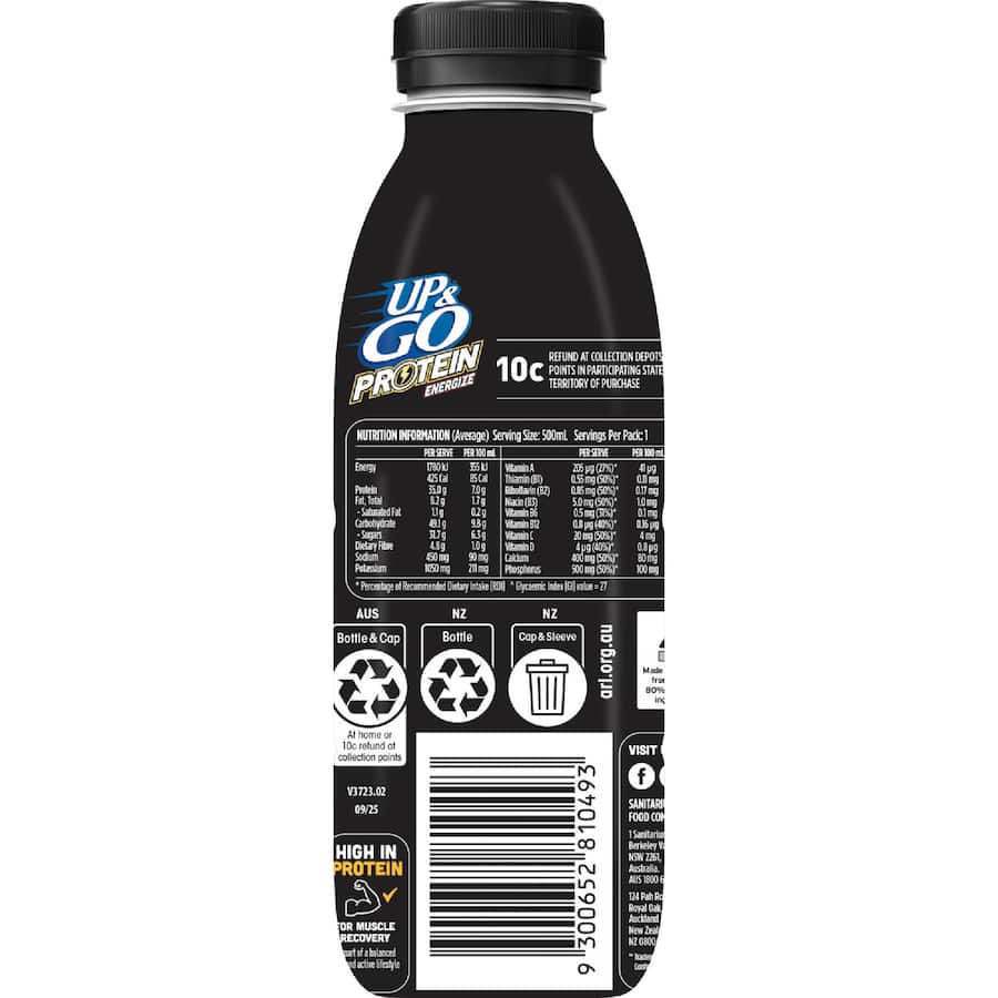 Sanitairum Up & Go Flavoured Milk Protein Energize Banana