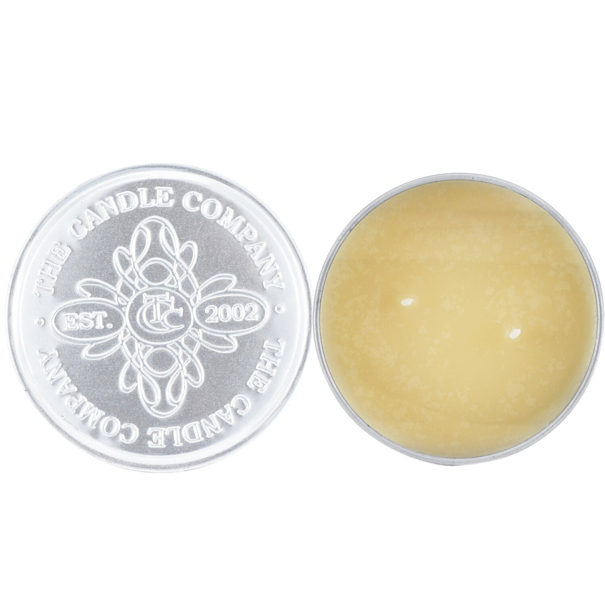 100% beeswax tin candle in Sakura scent, handcrafted with wooden wicks for a clean burn, eco-friendly, and beautiful decor.