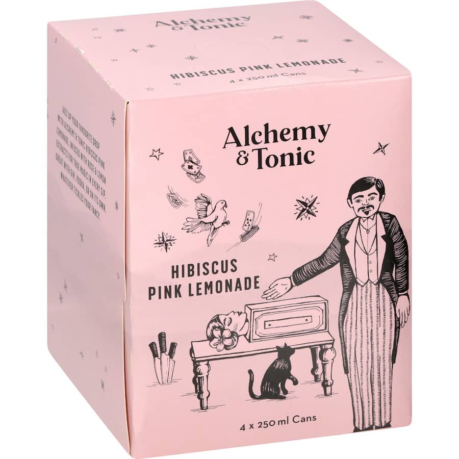 Alchemy & Tonic Lemonade Hibiscus Pink 250ml cans 4pack