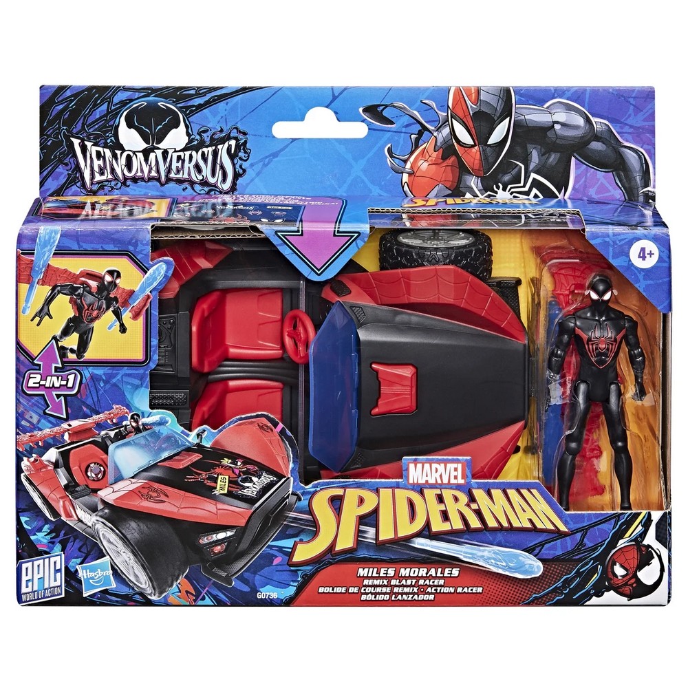 Spider-Man Venomversus Miles Remix Blast Racer Action Figure