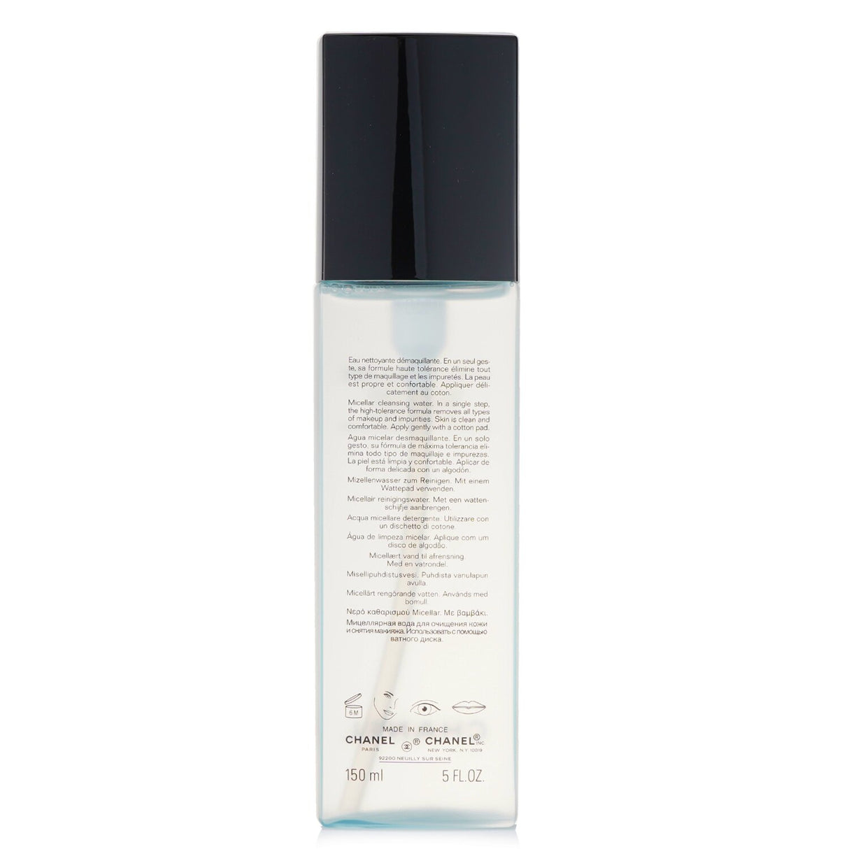 "Chanel L’Eau Micellaire Anti-Pollution Cleansing Water, 150ml, gently removes makeup while hydrating and balancing skin."