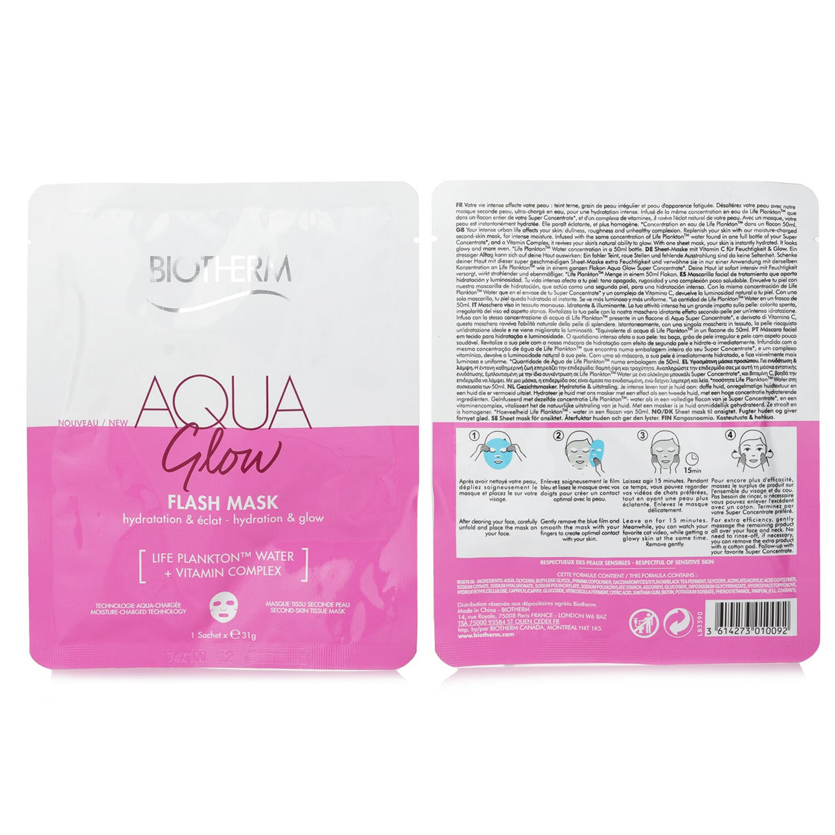 Biotherm - Aqua Glow Flash Mask - 1sachet