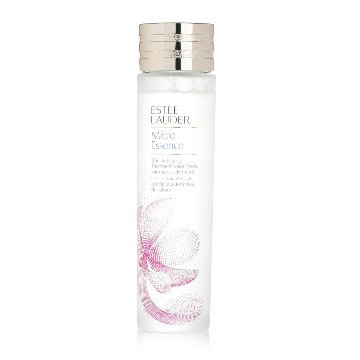 Estee Lauder Micro Essence Lotion with Sakura, 200ml, hydrates and rejuvenates for smoother, brighter skin. Fragrance-free.