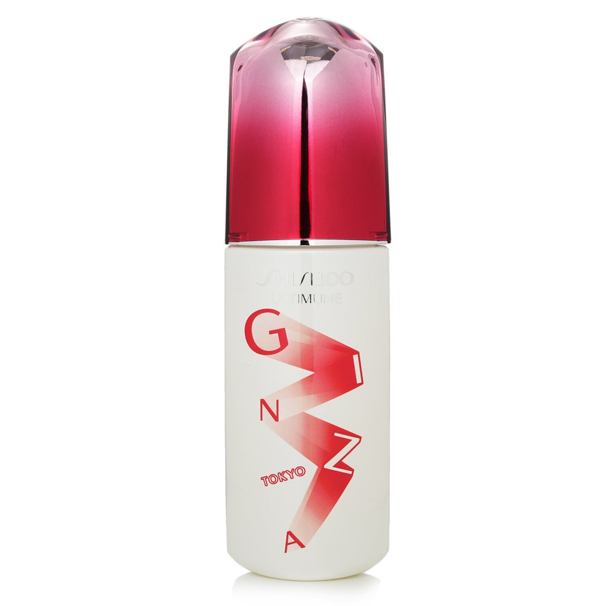 Shiseido Ultimune Power Infusing Concentrate in Ginza, 75ml, enhances skin resilience and reduces signs of aging.
