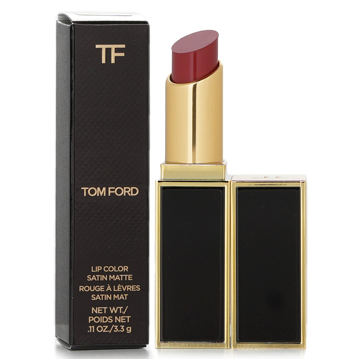 Tom Ford Lip Color Satin Matte #27 Shameless: luxurious, pigmented lipstick with a satin matte finish for bold, hydrated lips.