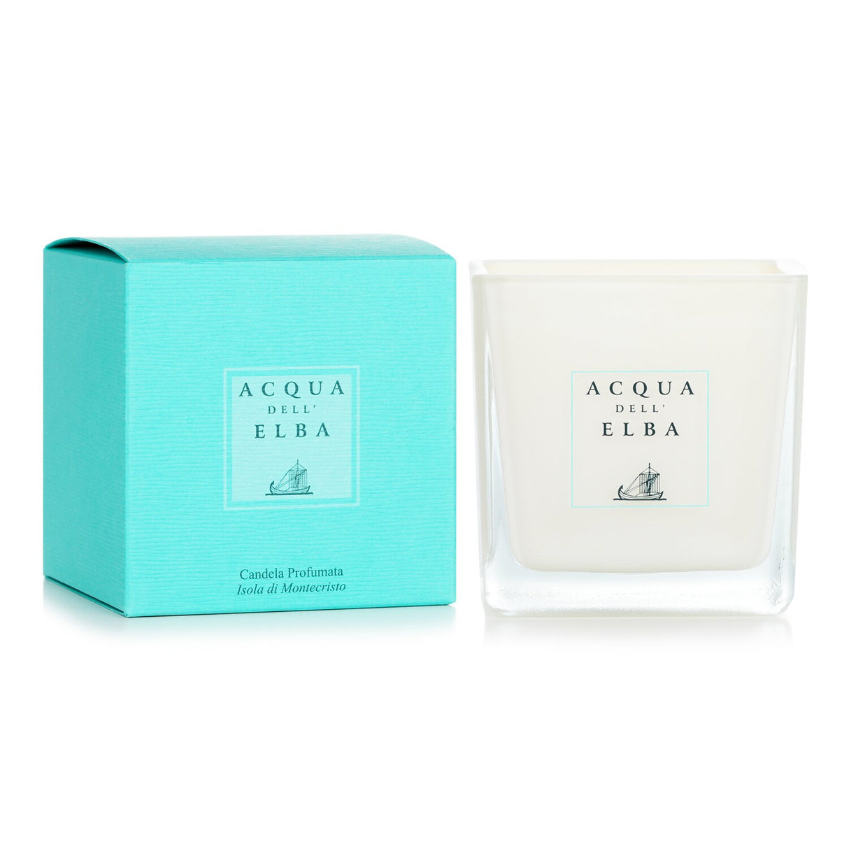 Luxurious Acqua Dell'Elba scented candle, Isola Di Montecristo, 180g, offers a captivating and serene ambiance.