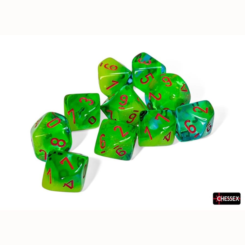 CHX 26270 Gemini Plasma Green-Teal/orange Luminary Set of 10 d10s
