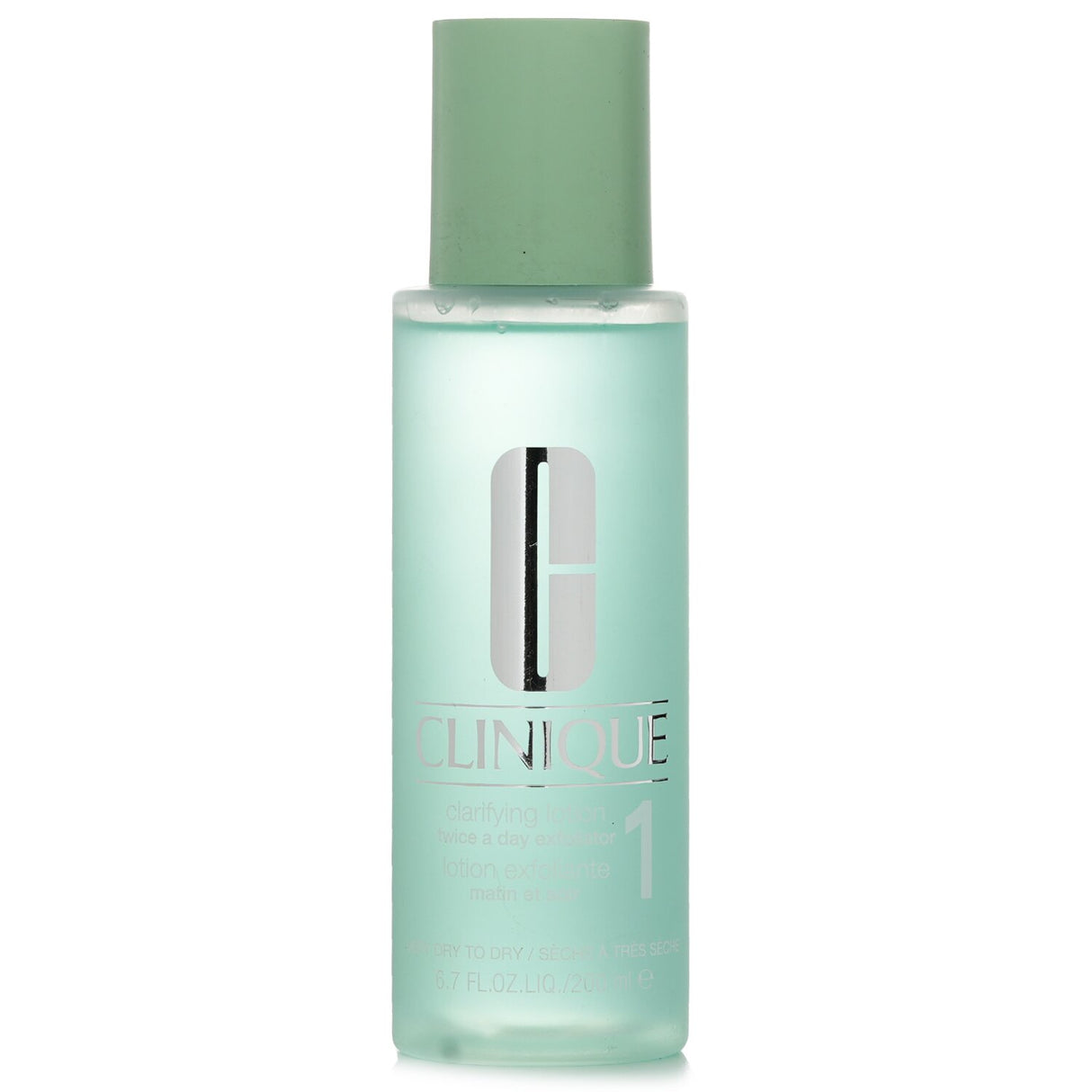 Clinique Clarifying Lotion 1 (200ml) enhances dry, sensitive skin with hydrating toner for a refreshed, radiant complexion.