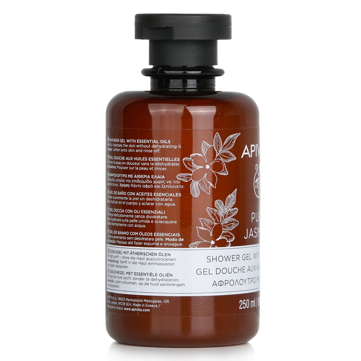 Apivita - Pure Jasmine Shower Gel with Essential Oils - 250ml/8.45oz