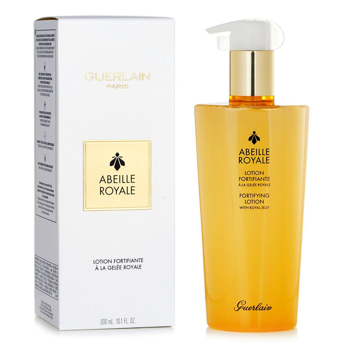 Guerlain Abeille Royale Fortifying Lotion in 300ml, enriched with royal jelly, hydrates and strengthens skin resilience.