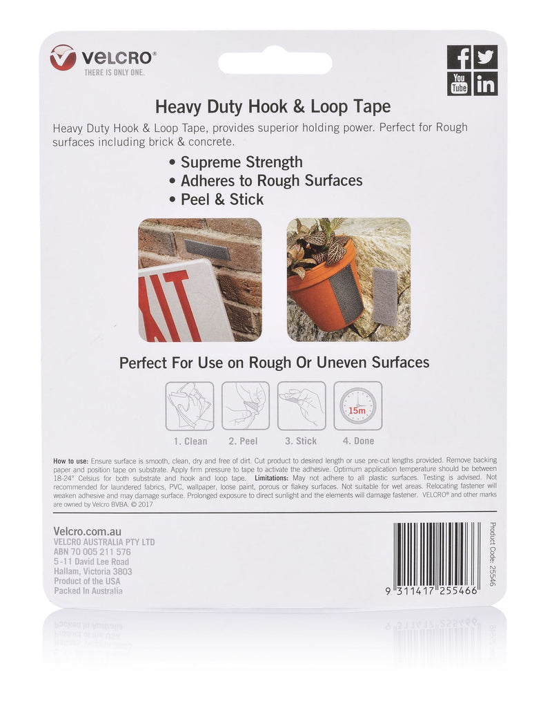 VELCRO®  Stick On Tape Rough Surface (3) 25x100mm
