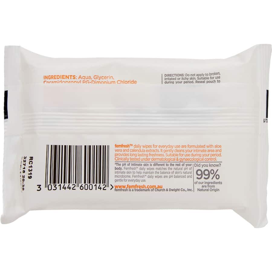 Femfresh Personal Wipes Cleansing 20pack