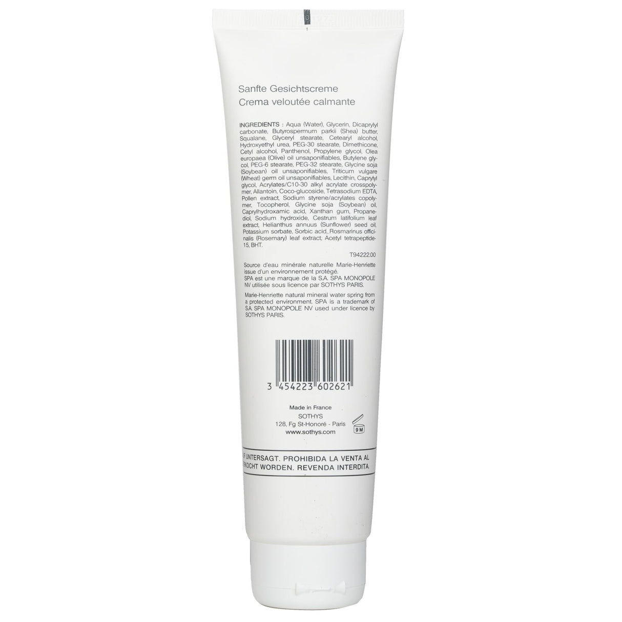 Sothys - Soothing Velvet Cream - For Sensitive Skin (Salon Size) - 150ml/5.07oz