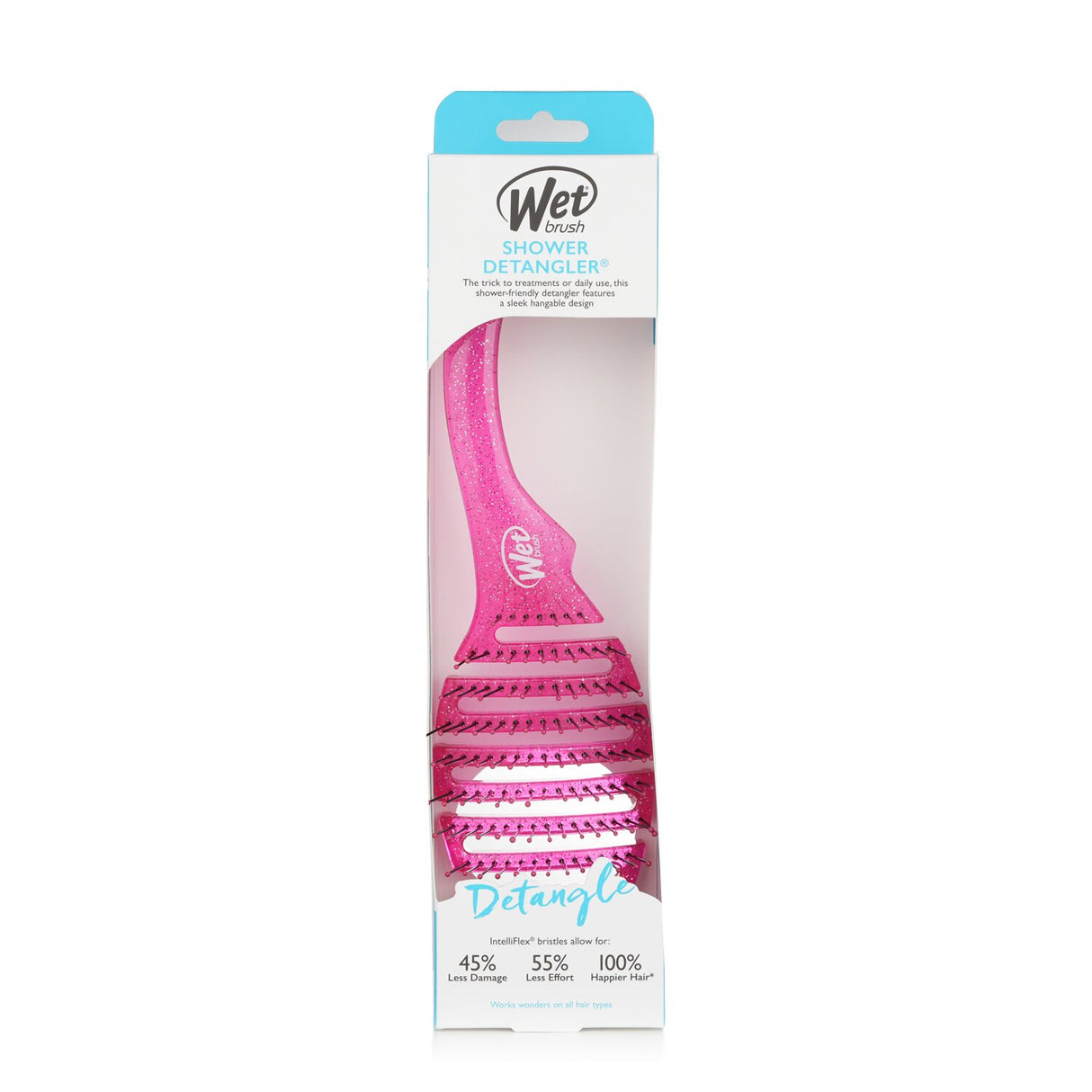 Wet Brush - Shower Detangler - # Pink Glitter - 1pc