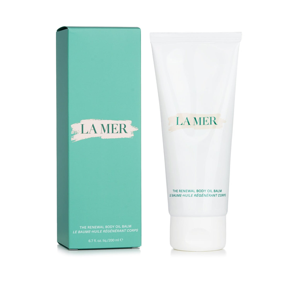 Luxurious La Mer Renewal Oil Body Balm, 200ml, hydrates and soothes dry skin with Miracle Broth and antioxidants.