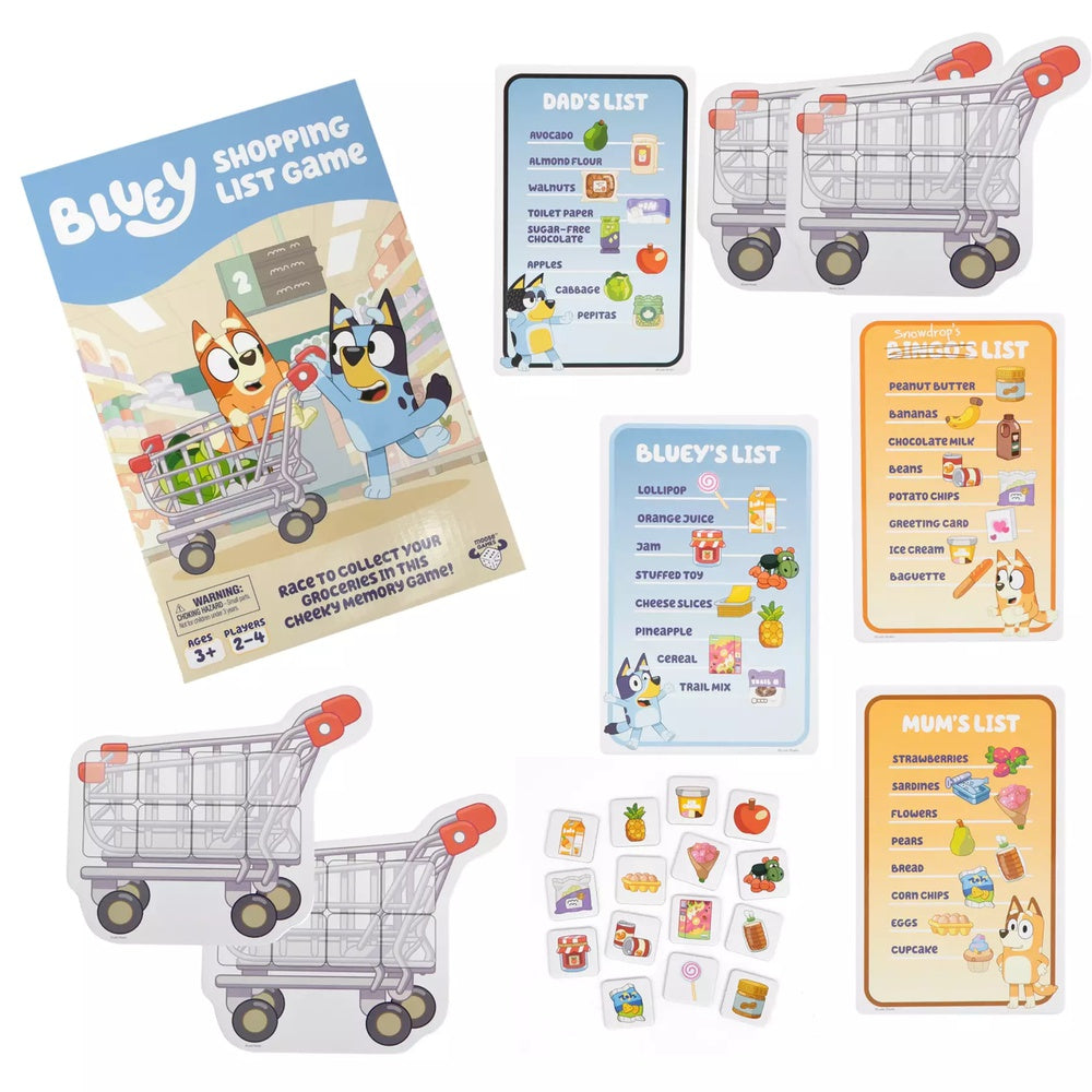Bluey Shopping List Game