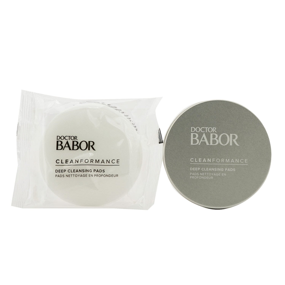 Eco-friendly deep cleansing pads from Babor, designed to remove waterproof makeup and impurities while nourishing the skin.