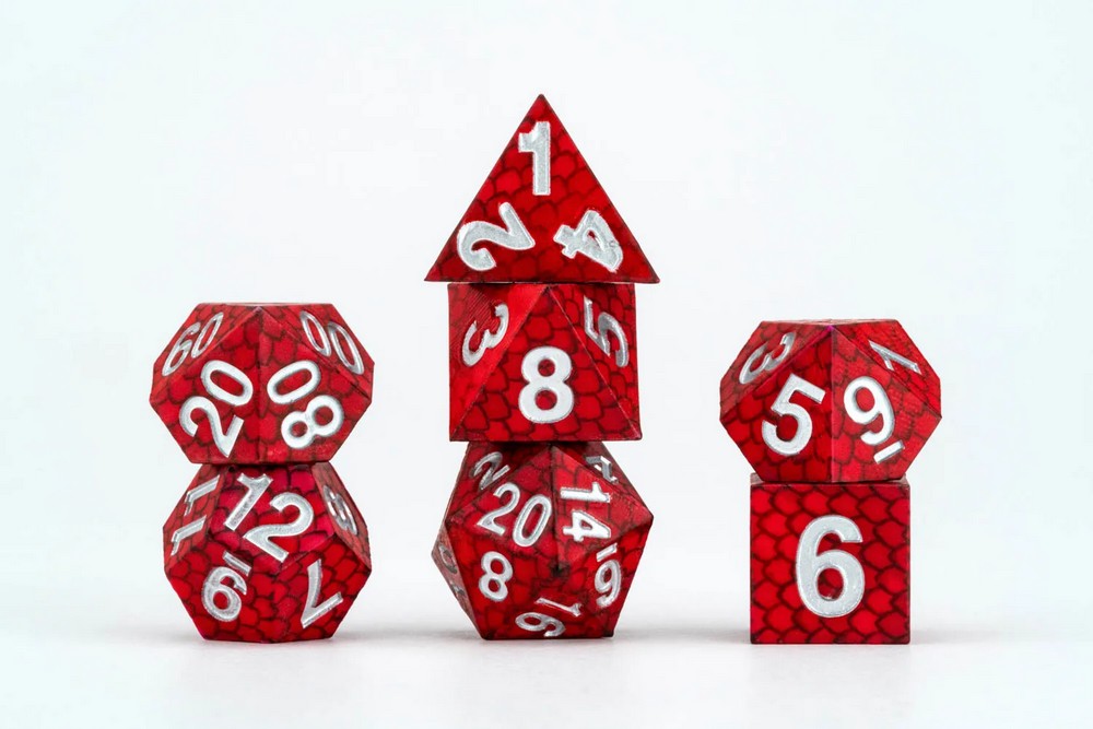 Fanroll: Dragon Storm Silicone Dice Set: Red Dragon Scales