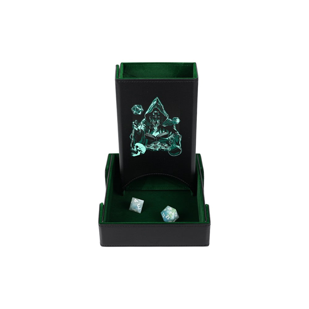 LPG Essentials Dice Tower and Mat Slate / Lich green