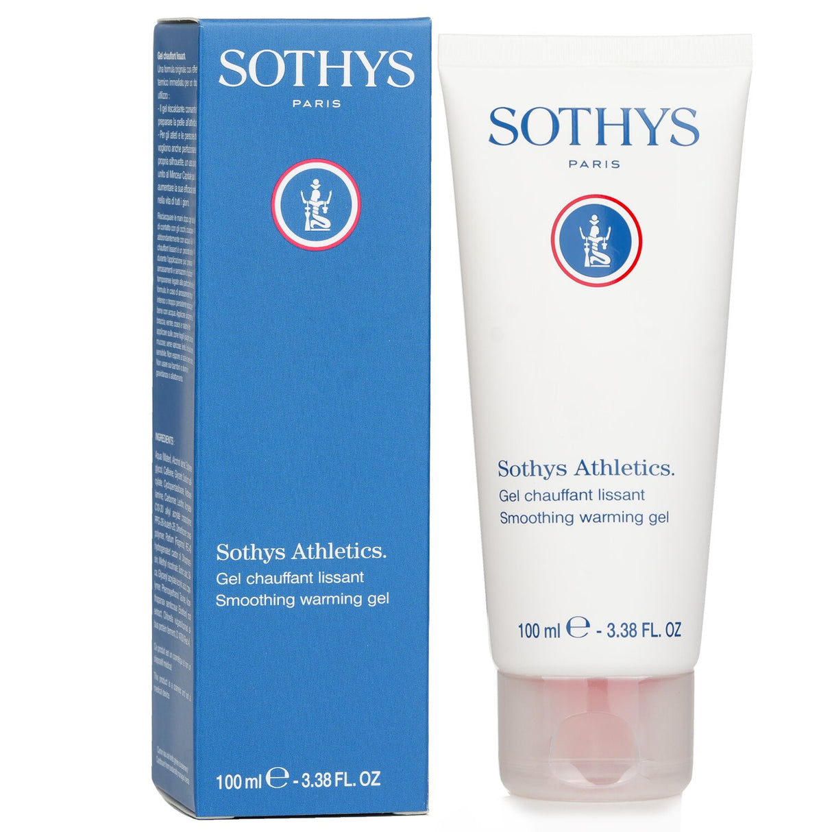 Sothys Athletics Smoothing Warming Gel enhances athletic performance, warms muscles, combats fat, and smooths skin.