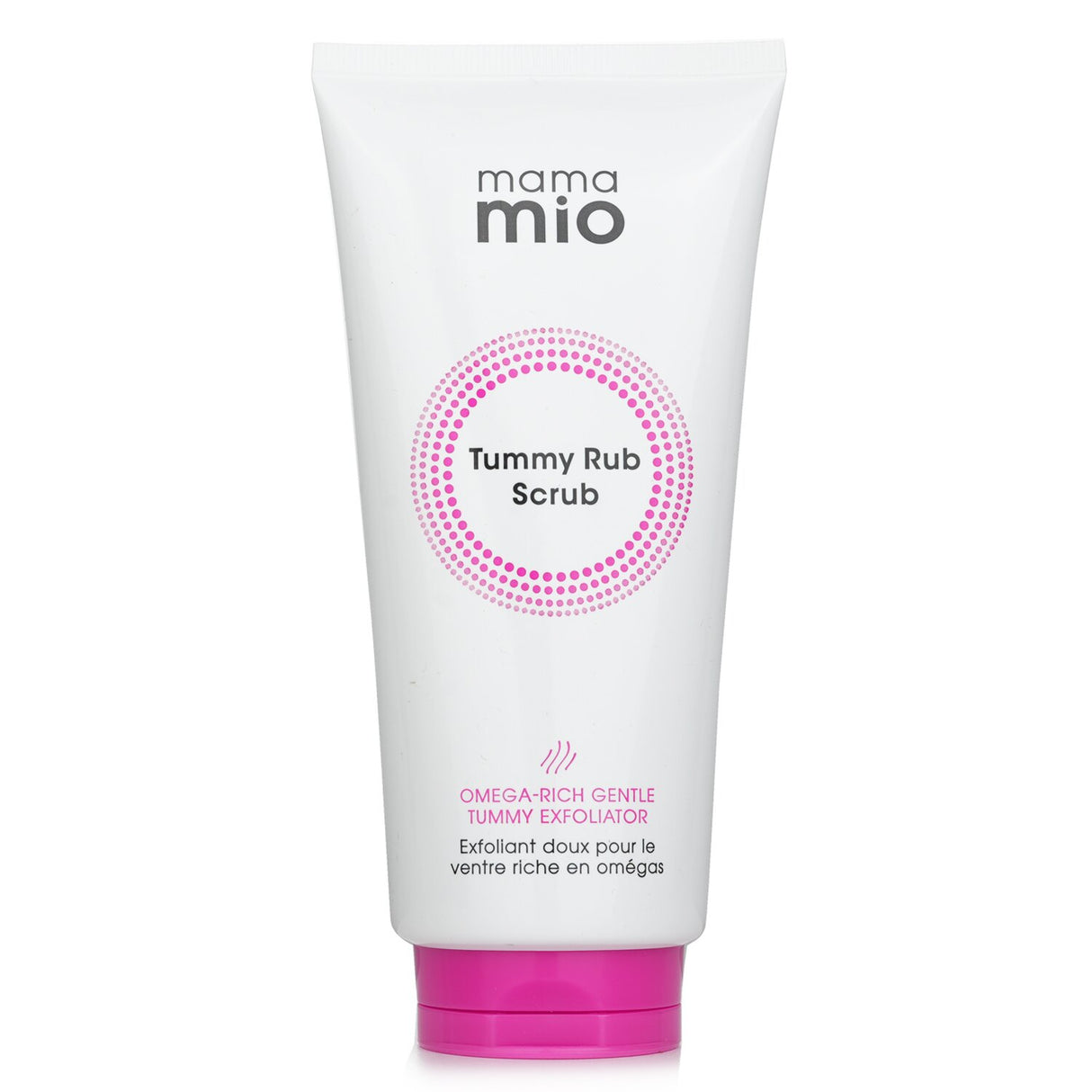 Omega-rich Tummy Rub Scrub with nourishing oils and natural fragrance, designed for gentle exfoliation during pregnancy.
