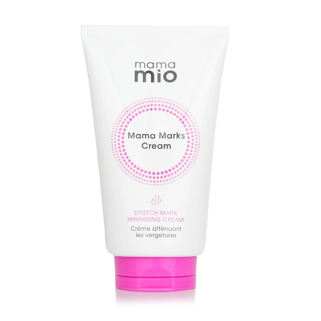 Mama Mio Mama Marks Cream in a 125ml tube, rich in peptides and natural oils to minimize stretch marks during pregnancy.