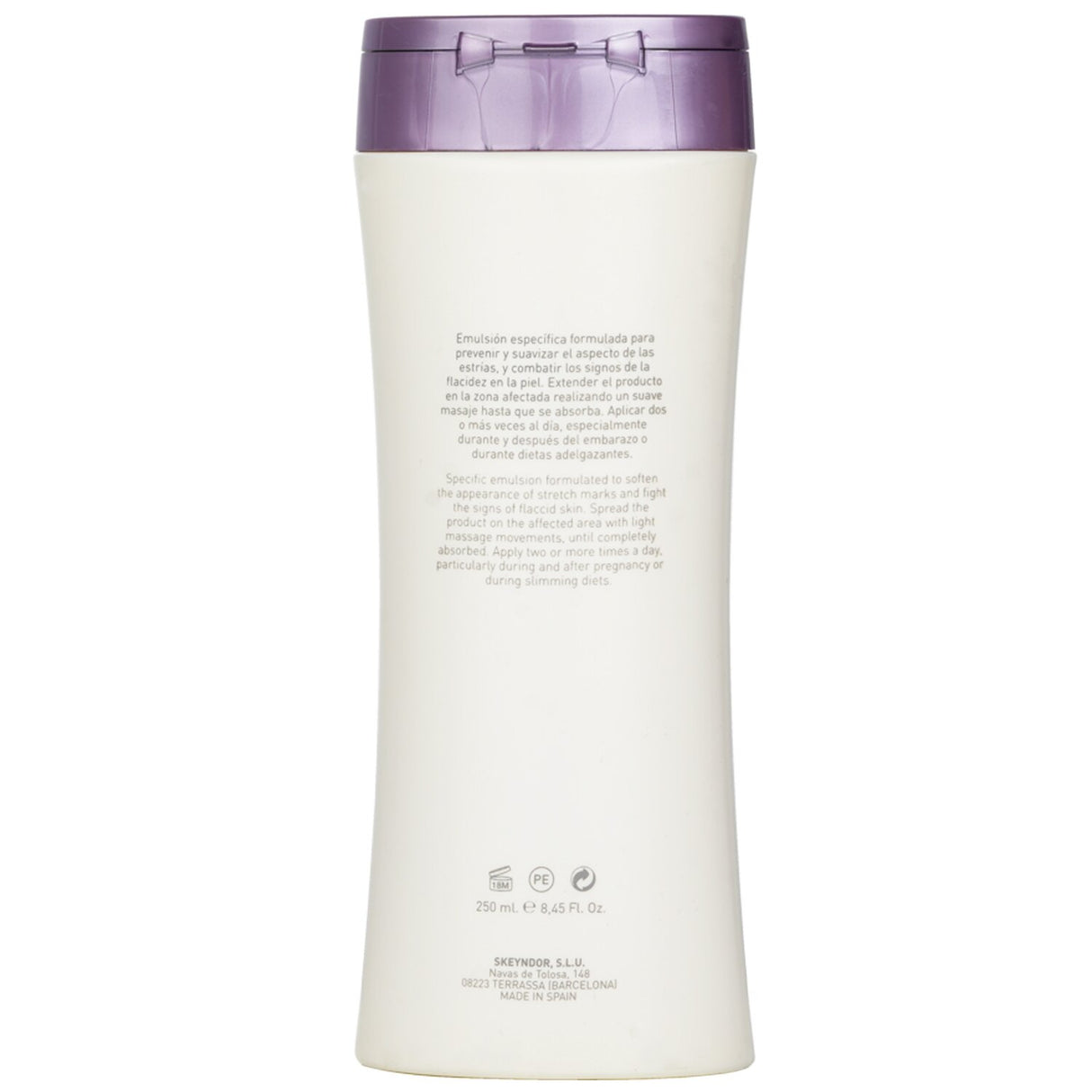 SKEYNDOR Body Sculpt Firming Emulsion, 250ml, enhances skin firmness and reduces stretch marks with a nourishing multi-vitamin formula.