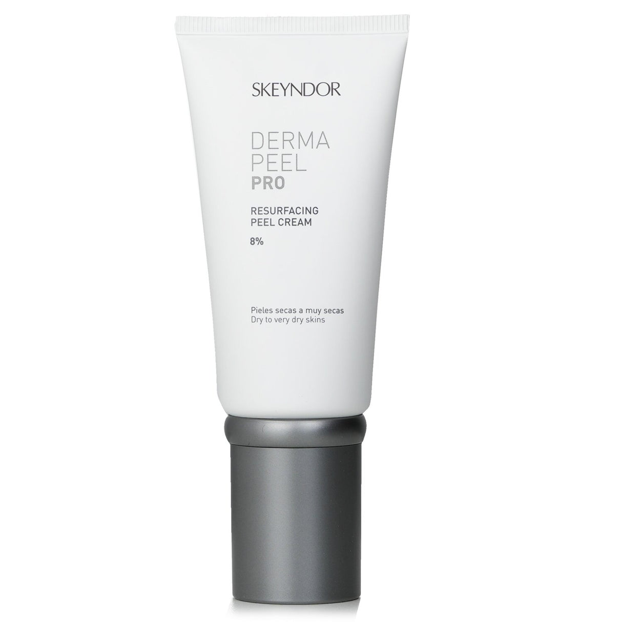 SKEYNDOR Derma Peel Pro SPF 20 cream targeting dry skin, featuring exfoliating Lactic Acid and hydrating Gluconolactone.