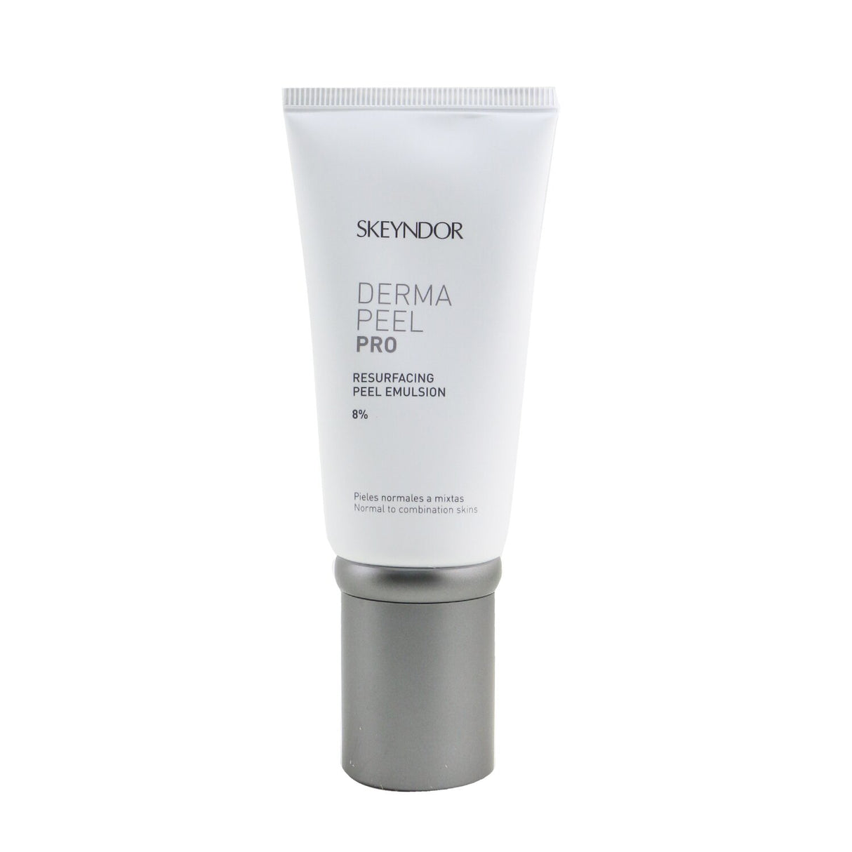 SKEYNDOR Derma Peel Pro SPF 20, a lightweight emulsion for normal to combination skin, offers exfoliation and sun protection.