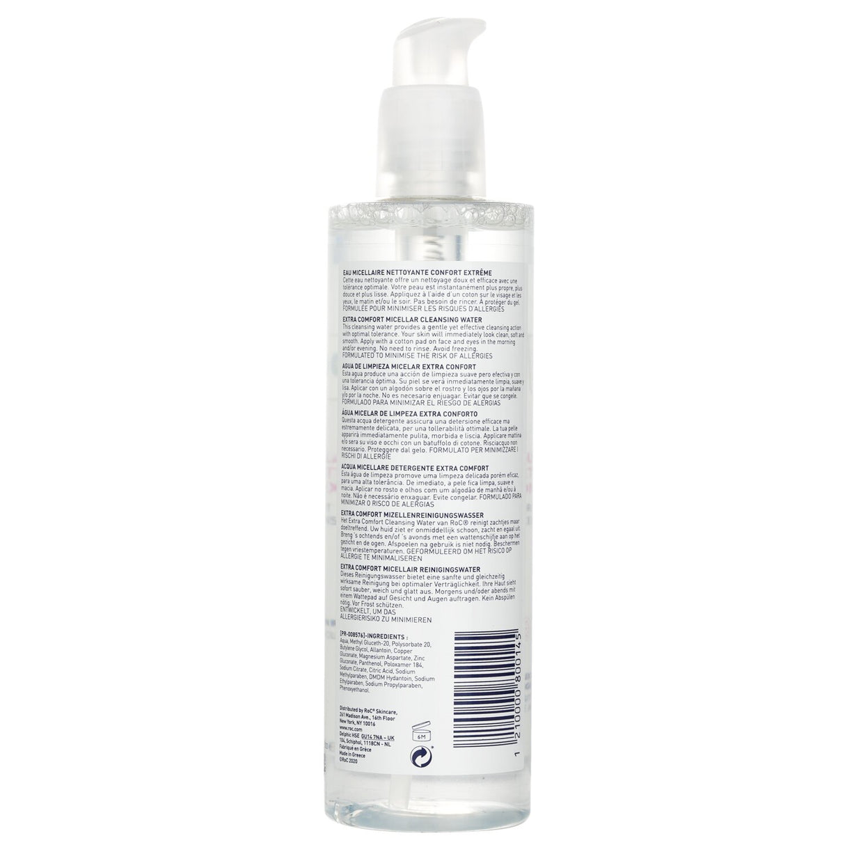 ROC - Extra Comfort Micellar Cleansing Water (Sensitive Skin, Face & Eyes) - 40