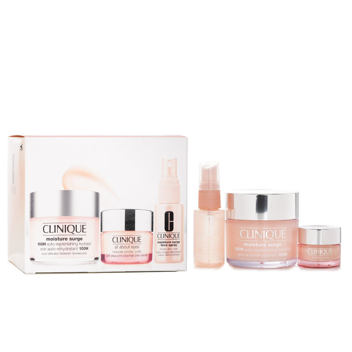 Clinique Moisture Surge Set: Moisture Surge 100H 125ml+ All About Eyes 15ml+ Moi